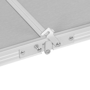 Stolik turystyczny stół składany ogrodowy walizka z uchwytem do przenoszenia i regulacją wysokości i zestawem 4 krzesełek 120x60x70 cm srebrny 11