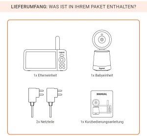 Niania Gigaset Baby 500 Video cream white/bronze 2