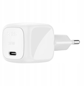 Ładowarka Belkin Ładowarka USB-C PD 30W, mała, biała + kabel Lightning 4