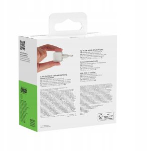 Ładowarka Belkin Ładowarka USB-C PD 30W, mała, biała + kabel Lightning 6