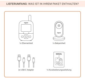 Niania Gigaset Baby 300 Video cream white/warm grey 2