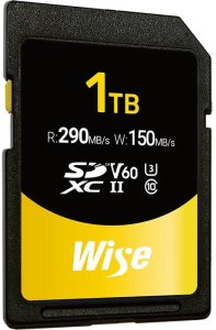 Wise SDXC UHS-II V60         1TB R:290MBs / W:150MBs  WI-SD-S1024 1