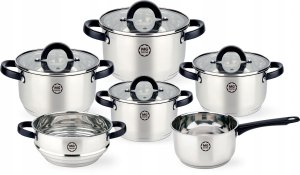 ZESTAW GARNKÓW BLACK INOX 10 ELEMENTÓW 1