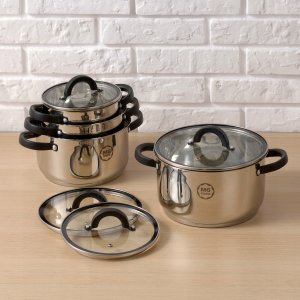 ZESTAW GARNKÓW BLACK INOX 10 ELEMENTÓW 6