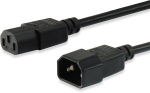 Equip Kaltgeräteverl.-Kabel IEC C14 -> IEC C13 St/Bu 3m sw Polybeutel 1