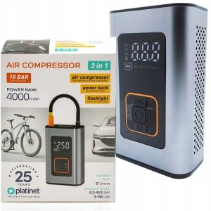 PLATINET KOMPRESOR SAMOCHODOWY AIR COMPRESSOR PUMP 10BAR 4000MAH [46234] 12