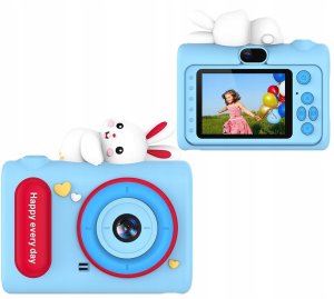 Aparat Cyfrowy 40mp Kamera Hd Obiektyw Selfie Dla Dziecka Gry Mp3 / Xrec H05 / Niebieski Królik 1