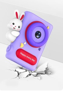 Aparat Cyfrowy 40mp Kamera Hd Obiektyw Selfie Dla Dziecka Gry Mp3 / Xrec H05 / Niebieski Królik 11