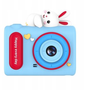 Aparat Cyfrowy 40mp Kamera Hd Obiektyw Selfie Dla Dziecka Gry Mp3 / Xrec H05 / Niebieski Królik 4