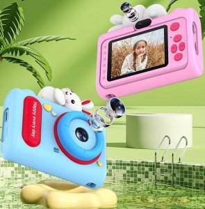 Aparat Cyfrowy 40mp Kamera Hd Obiektyw Selfie Dla Dziecka Gry Mp3 / Xrec H05 / Niebieski Królik 8