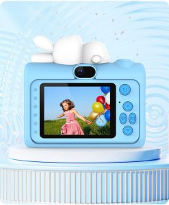 Aparat Cyfrowy 40mp Kamera Hd Obiektyw Selfie Dla Dziecka Gry Mp3 / Xrec H05 / Niebieski Królik 10