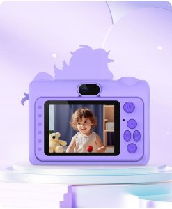 Aparat Cyfrowy 40mp Kamera Hd Obiektyw Selfie Dla Dziecka Gry Mp3 / Xrec H05 / Fioletowy Jednorożec 5