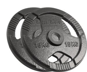 Obciążenie żeliwne olimpijskie zestaw 2x15kg, otwór 51mm, talerz z uchwytami, REBEL ACTIVE 1