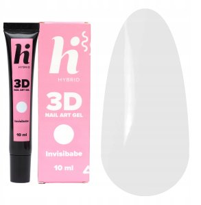 HI HYBRID Nail Art Żel do zdobień 3D Invisibabe 10 ml 1