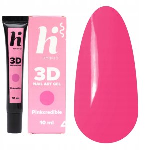 HI HYBRID Nail Art Żel do zdobień 3D Pinkcredible 10ml 1