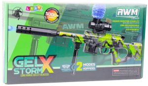 Karabin AWM Na Kulki Wodne Hydrożelowe Zielony Okulary 61cm 3