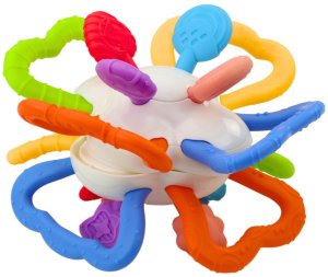 LeanToys Sensoryczna Obrotowa Dla Niemowląt Gryzak Kolorowa 2