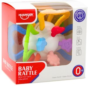 LeanToys Sensoryczna Obrotowa Dla Niemowląt Gryzak Kolorowa 3