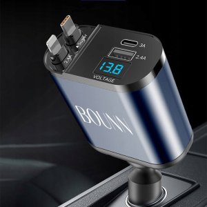 Bounn Åadowarka samochodowa USB C 30W APPLE 12V 24V 4w1 5
