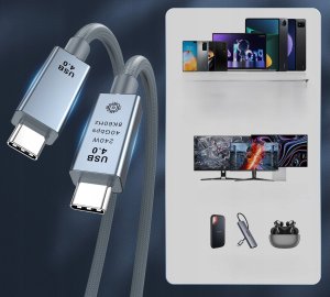 Kabel USB Bounn USB-C - USB-C 1 m Czarny (JL-8KC4010S) 3