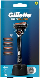 Skustuvo rinkinys Gillette Fusion5 ProGlide vyrams: skustuvas + 3 skutimosi peiliukai + stovelis 1