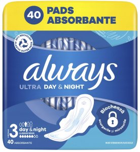 Higieniniai paketai Always Ultra Size 3 Day & Night, 40 vnt. 1