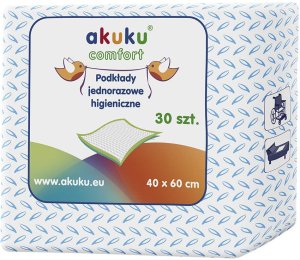 Vienkartiniai higieniniai paklotai AKUKU COMFORT, 30 vnt. 40 x 60 cm, A0377 2