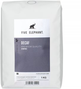 Five Elephant Colombia Cauca Decaf Washed Ethyl Acetate Decaffeinated OMNI 1kg, kawa ziarnista 1