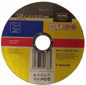 ŚCIERNICA DO CIĘCIA STALI 125X1.0X22,23 MM PŁASKA [HOME] 1
