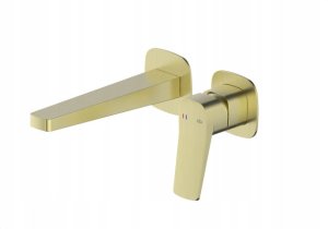 4529-810-31 / KFA / MALAGA /  BATERIA UMYWALKOWA PODTYNKOWA , ŚCIENNA, PVD BRUSHED LIGHT GOLD / 1