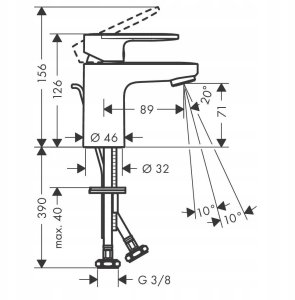 VERNIS BLEND 190  BATERIA UMYW. STOJĄCA CHROM 9
