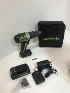 Wiertarko-wkrętarka Greenworks GD24DD60K2 24 V 1 x akumulator 2 Ah 2