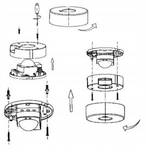 FF Czujnik ruchu F&F DRM-02-24V mikrofalowy 5A 24V AC/DC 360st IP40 biały 4