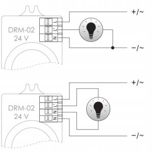 FF Czujnik ruchu F&F DRM-02-24V mikrofalowy 5A 24V AC/DC 360st IP40 biały 5