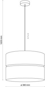 Lampa wisząca TKKRYWULT Tk Lighting Eco* 5772 lampa wisząca zwis 1x15W E27 czarna/drewniana 4