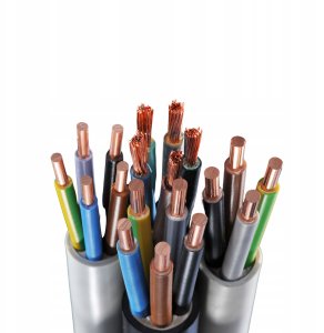 Przewód mieszkaniowy OMY żo 3x1,5mm2 300/300V biały krążek 100m 5