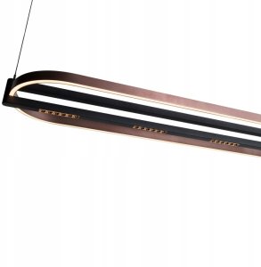 Maxlight Singapur P0553 lampa wisząca zwis 1x80W LED 3000K 4400 lm czarna/kawowa 2