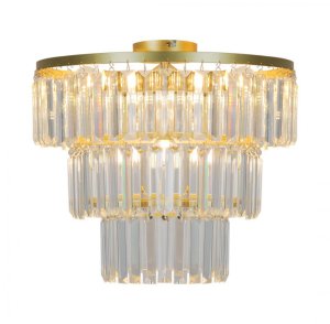 Zuma Line Tifanny P17127-4-GD plafon lampa sufitowa 4x40W E14 złoty/transparentny 1