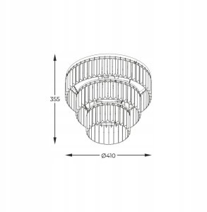 Zuma Line Tifanny P17127-4-GD plafon lampa sufitowa 4x40W E14 złoty/transparentny 4