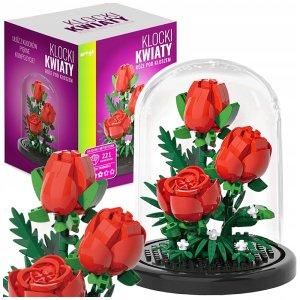 *****Klocki kwiaty róże p/kloszem 221el 136924 3