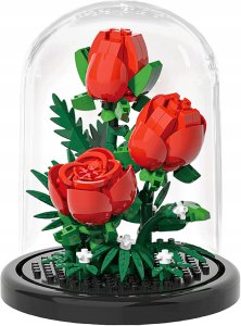 *****Klocki kwiaty róże p/kloszem 221el 136924 5