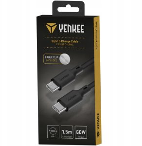 Kabel USB Yenkee USB-C - USB-C 1.5 m Czarny 2