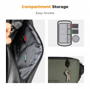 Torba fotograficzna K&F Concept Alpha Sling Bag 10 l - ciemnozielona 7