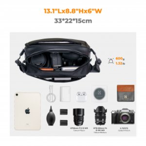 Torba fotograficzna K&F Concept Alpha Sling Bag 10 l - ciemnozielona 10