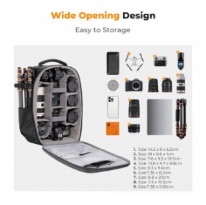 Plecak fotograficzny K&F Concept Nature Wander 22 l - czarny 8