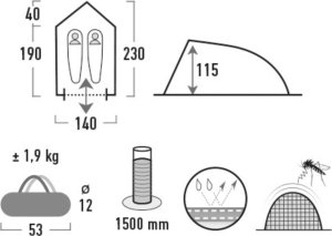 Namiot High Peak Minitramp 2 czarny 10151 4