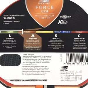 Rakietka do tenisa stołowego Sunflex TT Force C20 10314 6