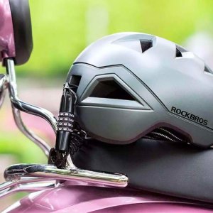 RockBros Zapięcie rowerowe zamek na szyfr lina 1.5m - czarne Zapięcie rowerowe zamek na szyfr lina 1.5m - czarne 5