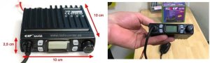 Radio CB CRT ONE mini 10cm AM FM ASQ Vox 4