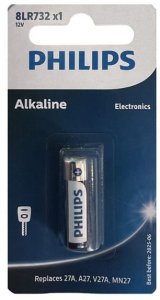 Bateria alkaliczna, A27, A27, 12V, PHILIPS, blistr, 1-pack, 8LR732/01B, MN27,GP27A,L828,V27GA,EL812,MS27 1